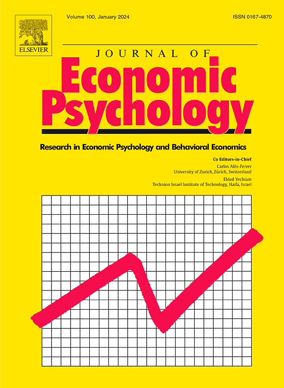 Go to journal home page - Journal of Economic Psychology